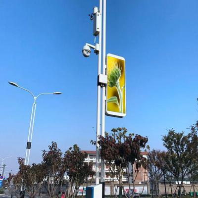 China P3 Full Color Light Pole LED Display Street Pole Advertising Led Panel Video Screen en venta