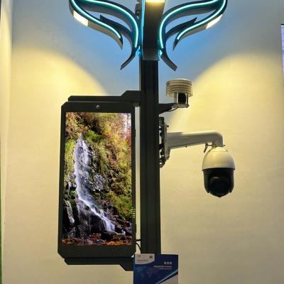 Китай High Brightness Full Color Led Outdoor Display Light Video Pole Double Sides Led Screen продается