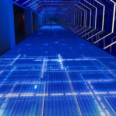 China High Stress Resistance P2.976 Indoor Floor Tile LED Display Screen With Interactive Sensor for sale