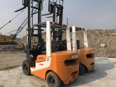 China 2009 Year Second Hand Forklifts , TCM 3 Ton Rough Terrain Forklift 54HP Engine Power for sale