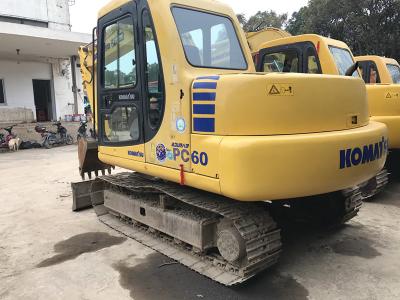 China KOMATSU PC60-7 Second Hand Excavators 450mm Track Shoes Size Blade Available A/C for sale
