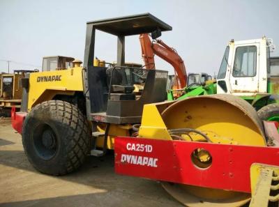 China Open Cabin Used Road Roller , New Paint Drum Roller Compactor Dynapac CA251D for sale