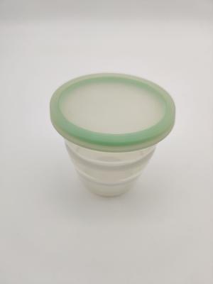 China Eco Friendly Portable Collapsible Silicone Cup With Lid 8*3.5cm BSCI for sale