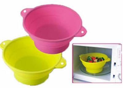 China Foldable Microwave Silicone Steamer 1800ML Vegetable Cooking 445g for sale