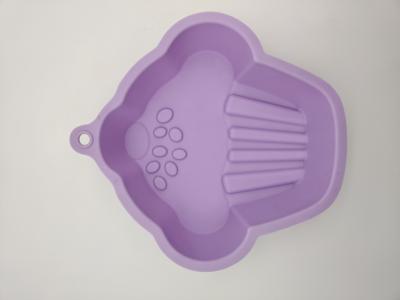 China Eco Friendly Ice Cream Cake Mould Purple Large Silicone Cake Molds for sale