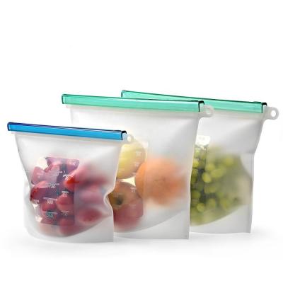 中国 BPAのクーラー1000MLの再使用可能なシリコーンの食糧はジッパーとの母乳の貯蔵を袋に入れる 販売のため