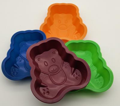 China Bear Shape Silicone Baking Molds BPA Free 12cm Kitchen Tool for sale