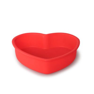 China Heart Shaped Silicone Baking Molds Cake Mould OEM Valentine 13*13.4*3.2cm for sale
