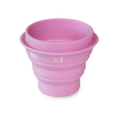 China Customization Silicone Drinking Cups Collapsible Reusable Coffee Cup 8.5*9.3cm LFGB for sale