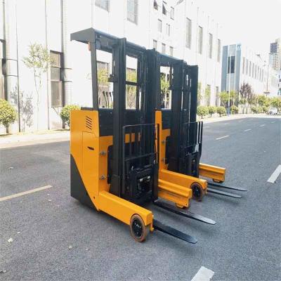 China Multi direction Electric Reach Forklift Walking Pallet Stacker 2500KG for sale
