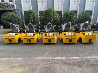 China Seat Driving Electric Baggage Tractor 8000kg Mechanical Hydraulic Parking Brake for sale