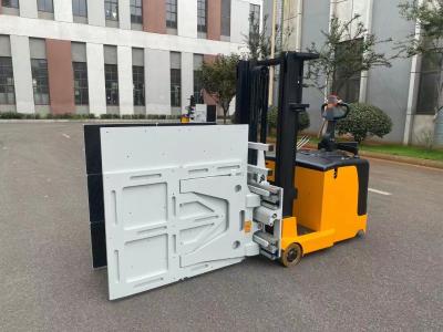 China 450 KG Double Reach Lift Truck Standing Type Plywood Length 1200mm for sale