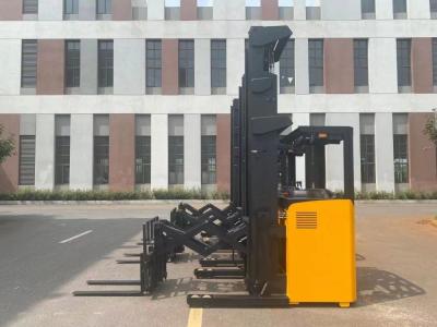 China Tres secciones de doble alcance Camión de elevación de pasillo estrecho Distancia de carga 600 mm en venta