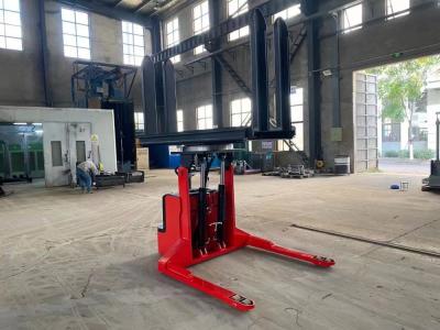 China Paper Flipper Electric Pallet Stacker Forklift Truck Upwards And Horizontal Rotation Gantry Te koop