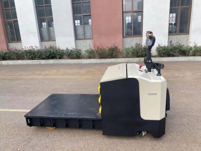 China Flatbed Transport Electric Pallet Stacker Load Capacity 10000kg Platform Length 1300mm for sale