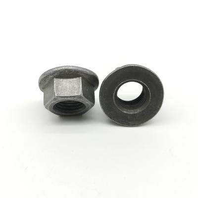 China ISO 4161 Self Color Hex Flange Nut M10 Coarse Full Thread C45 for sale