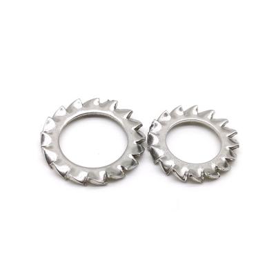China DIN6798 Type A Spring Steel Washers Stainless Steel 304 Serrated External Tooth Lock Washer for sale