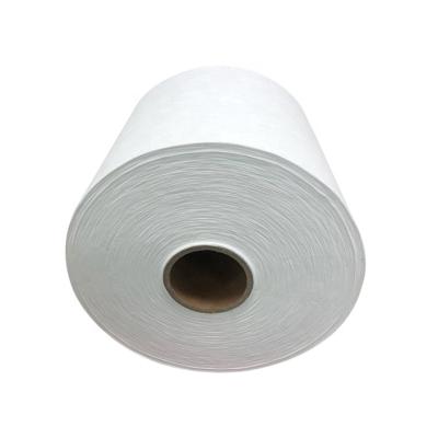 中国 High quality hot air cotton nonwoven fabric 45gsm weight 50gsm*260mm fluffy use for disposable tablecloth, adult incontinence pad 販売のため