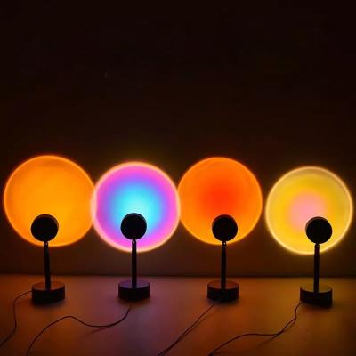 China Rainbow Sunset Projector Atmosphere Night Light Coffee Shop Projection Lights Children Bedroom Cute Night sunset project for sale