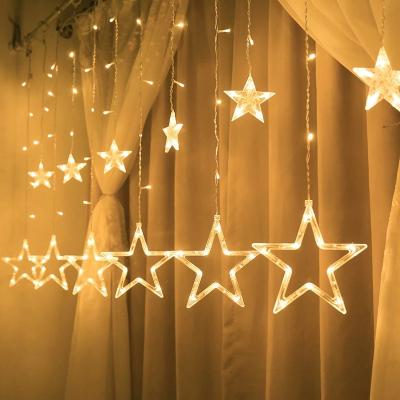 China Christmas Fairy Lights Ramadan Led String Lights Star Garland on Window Curtain Indoor Tree Decoration Halloween Wedding for sale