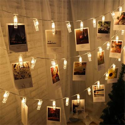 China Pegs String Lights LED Clip Cards Photos Holder Bright Fairy Lights Christmas Wedding Birthday Party Valentine's day Dec for sale