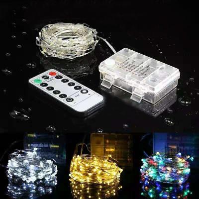 China 8 Modes Remote Control LED Fairy Lights Battery Operated Waterproof String Lights Outdoor For Wedding Christmas Party De for sale