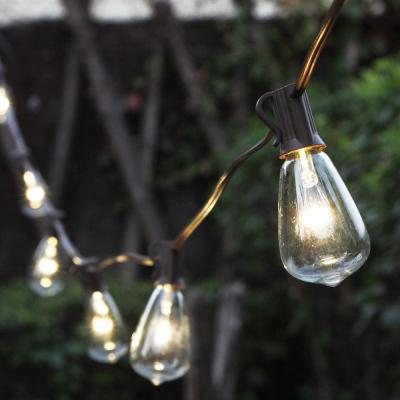China 25Ft 50ft 100f ST38 String Light Clear Bulbs Fairy String Waterproof IP44 Patio String Light Outdoor New Year Wedding Decorative for sale