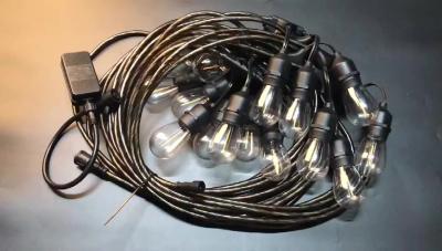 China LED Light String Festoon Dimmable Remote Control Light S14 IP65 Waterproof Shatterproof 3500K Warm/Nature White Edison Light for sale