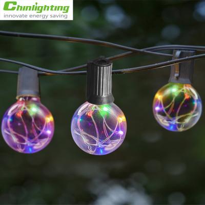 China Christmas lamp party lamp12 ball bulbs 12feet globe string light RGB led copper wire string lamp Christmas party decoration lamp for sale