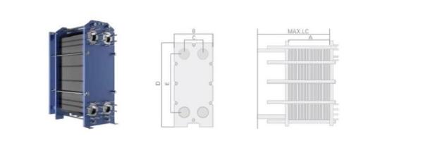 Quality 1.6Mpa Gasket Plate Heat Exchanger Apply In Oil Prodution Industry for sale