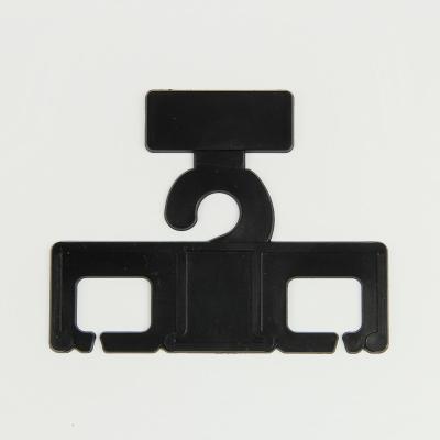China Custom Sticker Label Black Plastic Suspender Hanger PP Custom Printing for sale