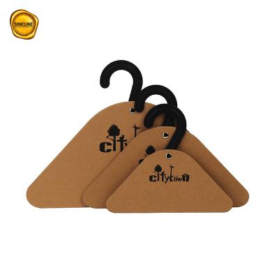 China Pet Clothes Kraft Cardboard Hangers with Customized Design and Black Printing for sale