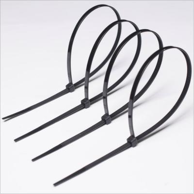 China 2.5mmX150mm Self Locking Nylon Cable Zip Ties Black PA66 6 Inch Cable Ties for sale