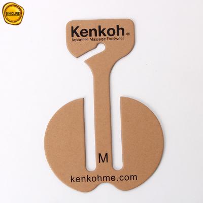 China Custom Logo Eco Friendly Shoes Cardboard Hangers For Slippers for sale