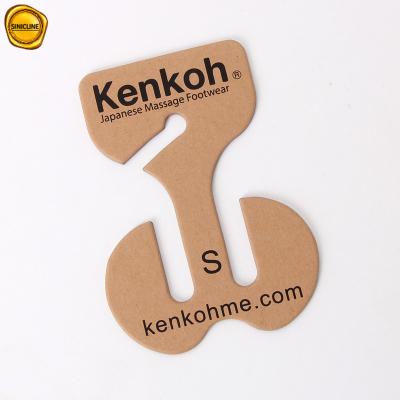 China 88mm*120mm Eco Friendly Cardboard Hook ODM Recycled Shoe Display Hanger for sale
