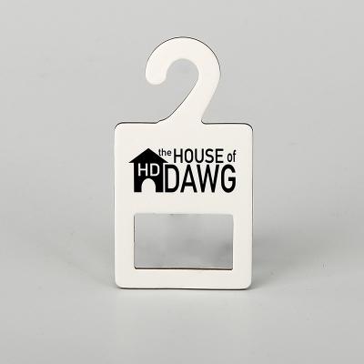 China Custom 49mmx90mm Paper Display Hangers For Pet Collar for sale