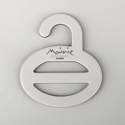 China Customized White Rigid Cardboard Scarf Hangers For Closet for sale