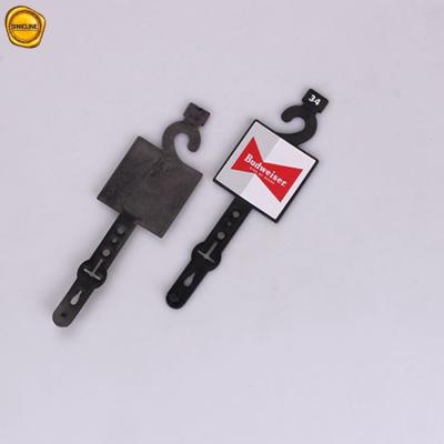 China 155mm Black Custom Plastic Hanger Closet Tie And Belt Organizer for sale
