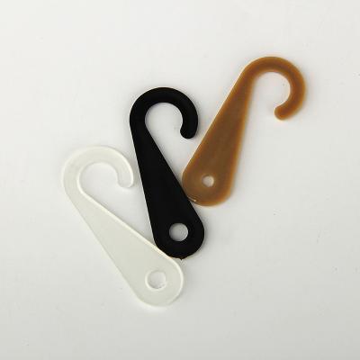 China 17mmx43mm Small Flat Plastic J Hook Hanger For Hats Stocking for sale