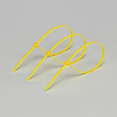 China Multi Purpose Yellow Nylon Cable Ties 3.6mmX250mm Self Locking Nylon 66 Cable Ties for sale