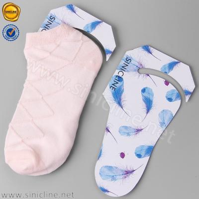 China Retail 6cm*10cm Ankle Socks Paper Header Cards For Display for sale