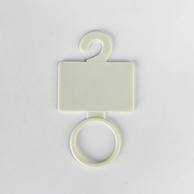 China White Rectangle Plastic Scarf Holder Hanger Customized Logo Closet Scarf Organizer for sale