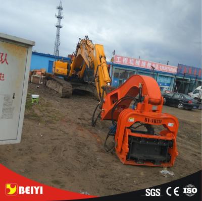 China Hydraulic wet land, soft land excavator piledriver , pile extractor, steel pipe pile machine , Model: BYVH330 for sale