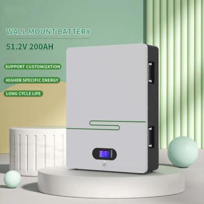 China 10KWH Wall Mounted Solar Battery Rechargeable Solar Lithium Lifepo4 Battery for sale