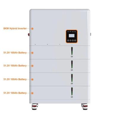 China Long Cycle Life Stackable LiFePO4 Battery Energy Storage Inverter 5KW Battery for sale