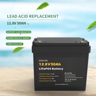 China Deep Cycle Lead Acid Replacement Battery LiFePo4 12V 50AH Energy Storage Battery for sale