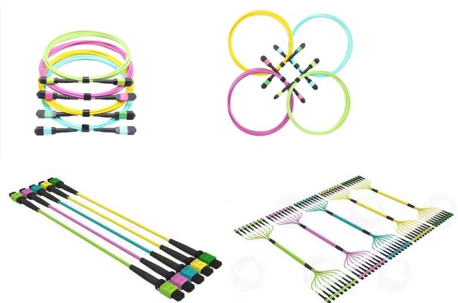 MPO MTP Fiber Optic Cable product image showing connector details