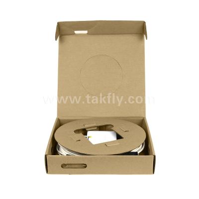 China 4 Ways Fibre Optic Pre Terminated Outlet Kit FTTH Round Drop Cable With Wall Outlet for sale