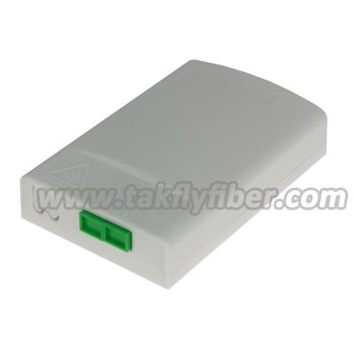 China Caja interior de la terminación de la fibra óptica del ABS del zócalo de los puertos de la caja de distribución de FTTH 2 en venta