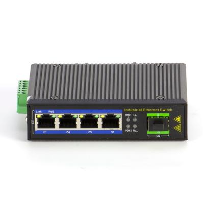 China Interruptor Ethernet POE industrial de 4 puertos Gigabit con ranura SFP en venta